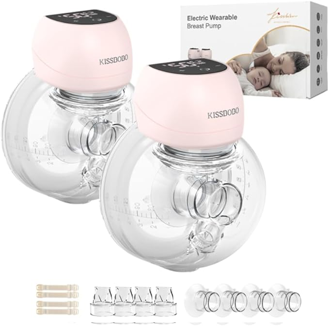 1508Pro KISSBOBO Double Electric Breast Pump-Pink-Double