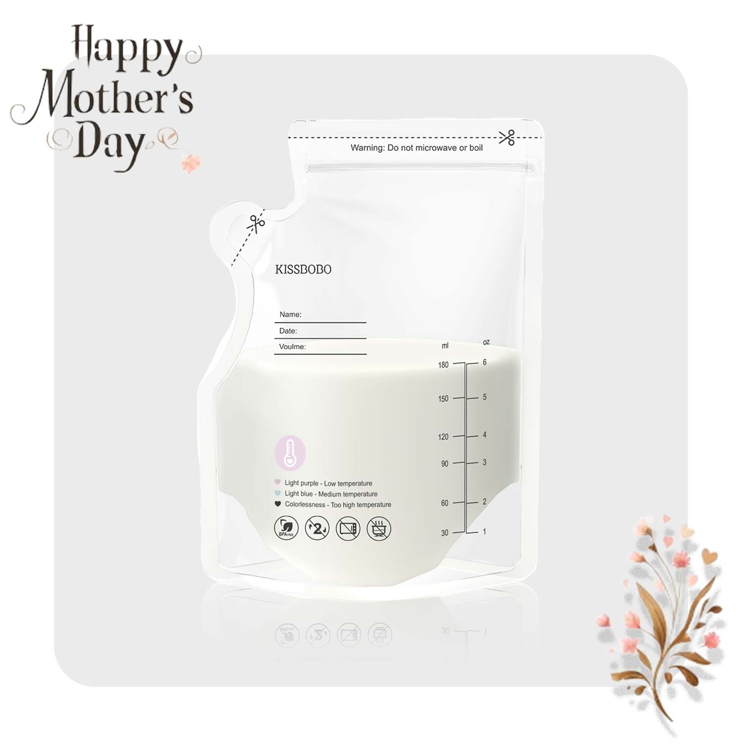 Gifts for Expectant mothers, Gifts for pregnant mothers -KISSBOBO Breast Pump Accessories Milk Storage Bag