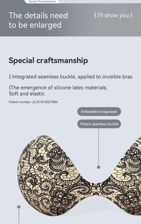 KISSBOBO Fashion Lace Embroidery Breast Sticker Strapless Underwear-1