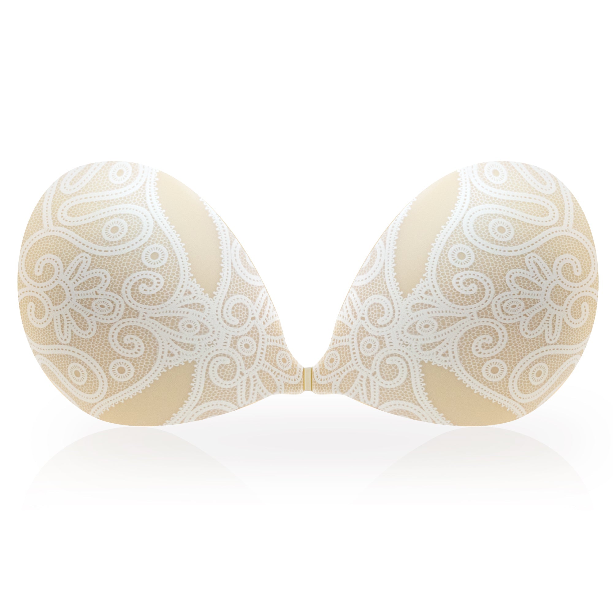 Lace Sticky Bras for Women Push Up Small Breasts Nipple Covers Invisible  Silicone Reusable Adhesive Bra (Color : White, Size : B)