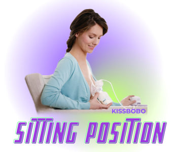 Sitting position with breast pump