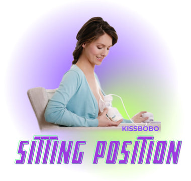 Sitting position with breast pump