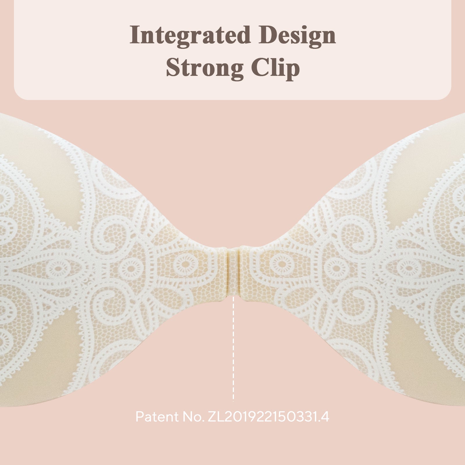 KISSBOBO Fashion Lace Adhesive Strapless Sticky Invisible Push up Reusable Silicone Gel Bra for Women for Backless Wedding Dress-2