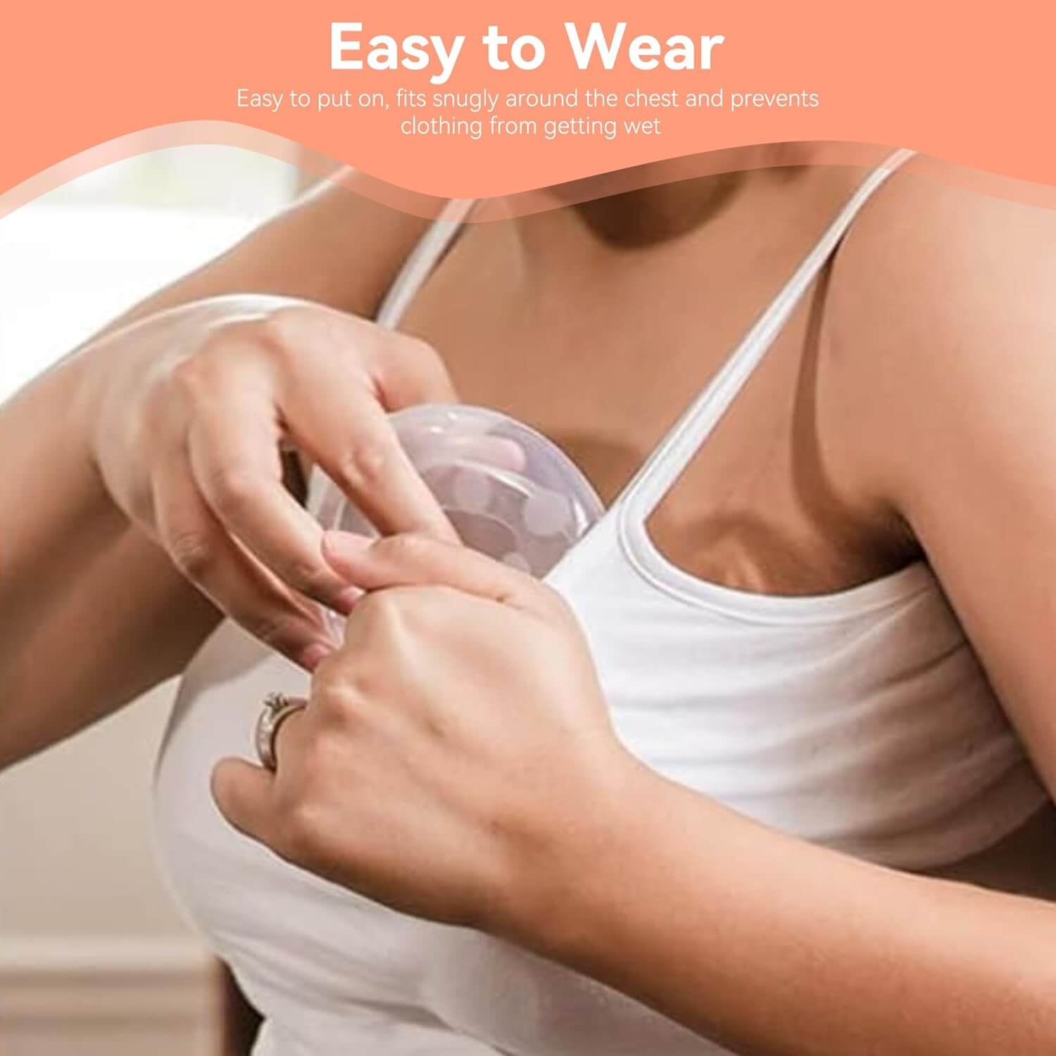 Milk Collectors for Breastfeeding Wearable Milk Catcher Soft Breast Shells Breast Milk Savers Contact Nipple Shields and Case, Leak Protect Sore Nipples for Nursing Moms, Nursing Cups (20ml 2 PCS)-4
