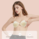 KISSBOBO Fashion White Lace Breast Sticker Women's Wedding Dress Invisible Strapless Underwear-5