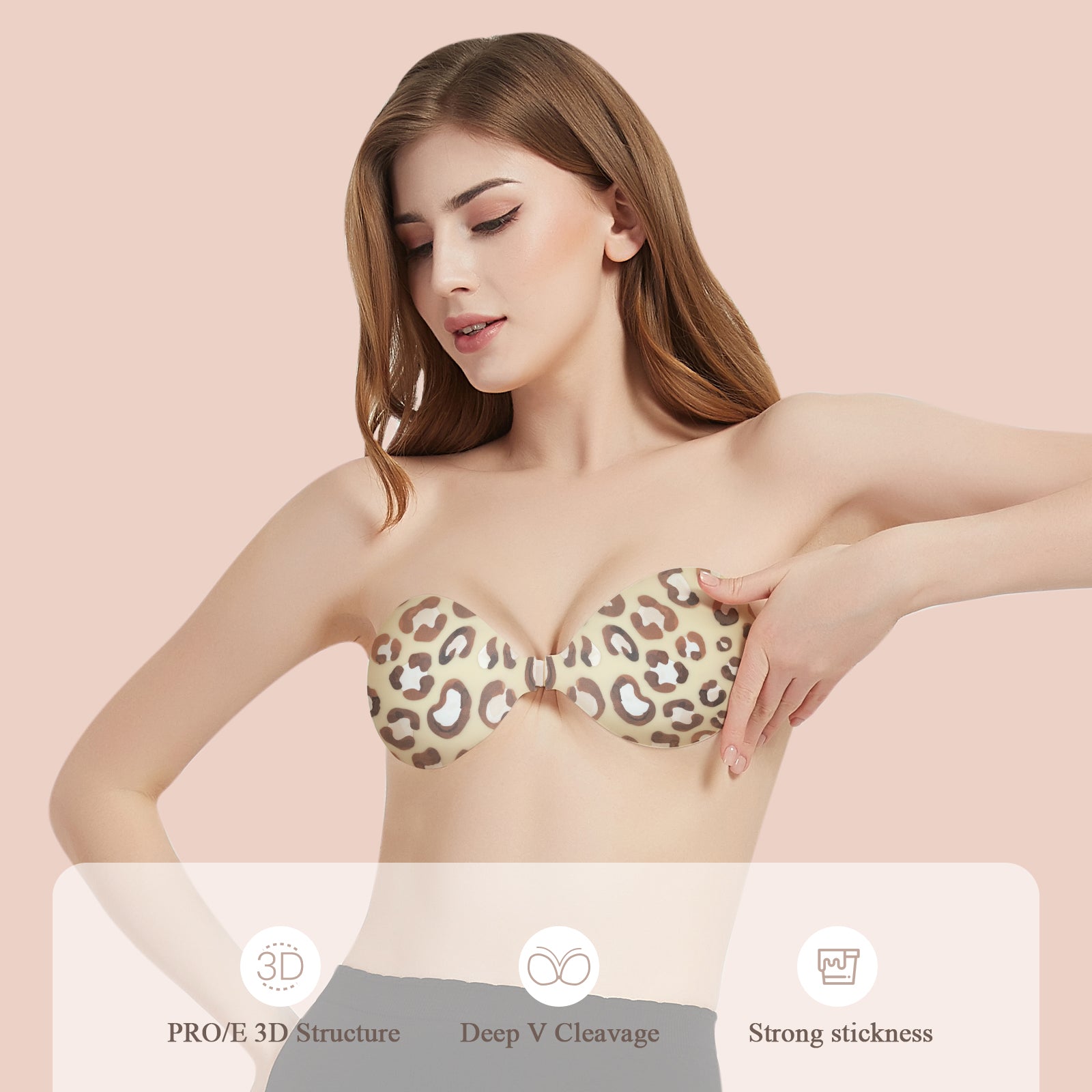 Fashion Patterned Silicone Strapless Adhesive Bra