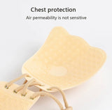 KISSBOBO Breathable Silicone Adhesive Lace-up Bra Invisible Bra Wedding Dress Halter Bra