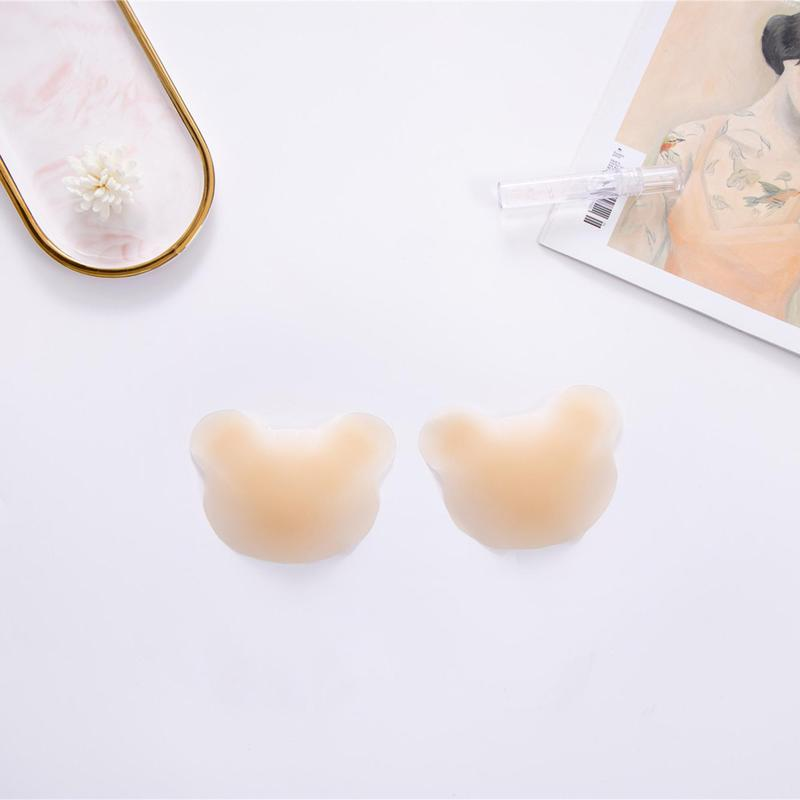 KISSSBOBO Women Nipple Covers Reusable Adhesive Silicone Nippleless Covers（two pair）