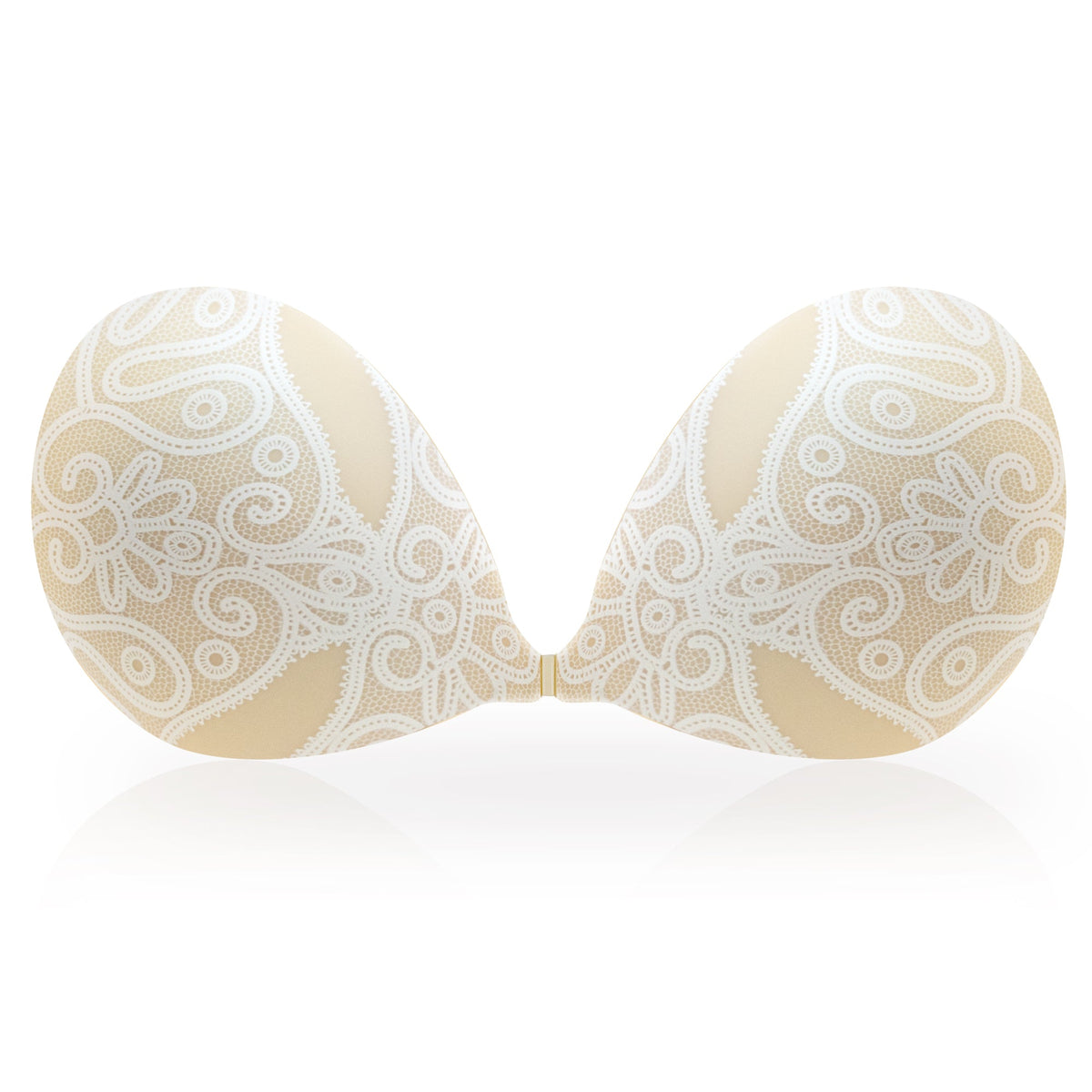 WHITOPLUS Reusable Silicone Adhesive Bra with Clear Back Strap, Push-Up  Cups, and Lace Detail |Women's Silicone Heavily Padded Wire Free Push Up  Bra