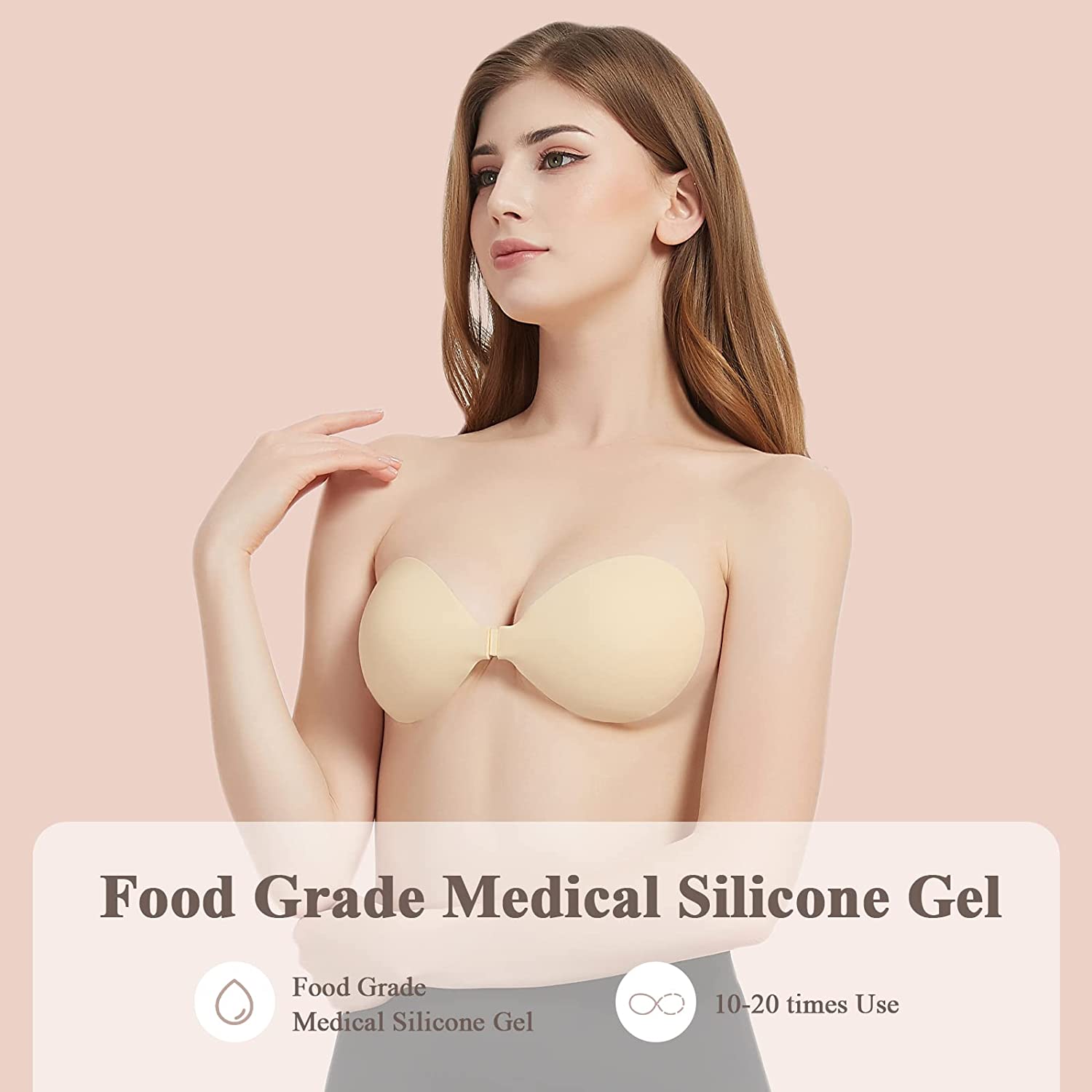 Bra with silicone deals back